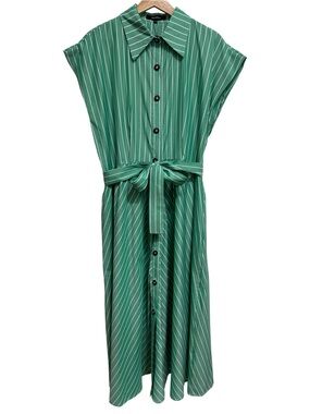 Beulah Style Striped Maxi Shirtdress Women’s One Size Vacation Tradwife‎ Preppy